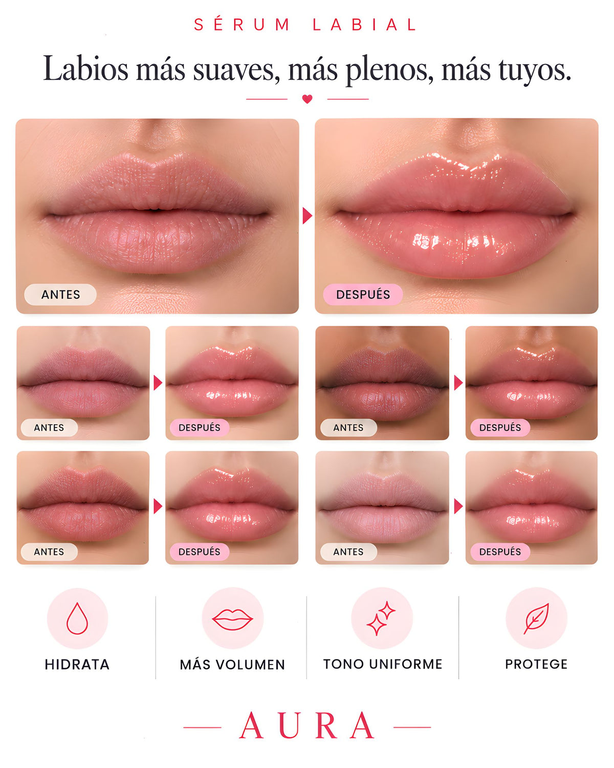 Sérum Labial Voluminizador e Hidratante