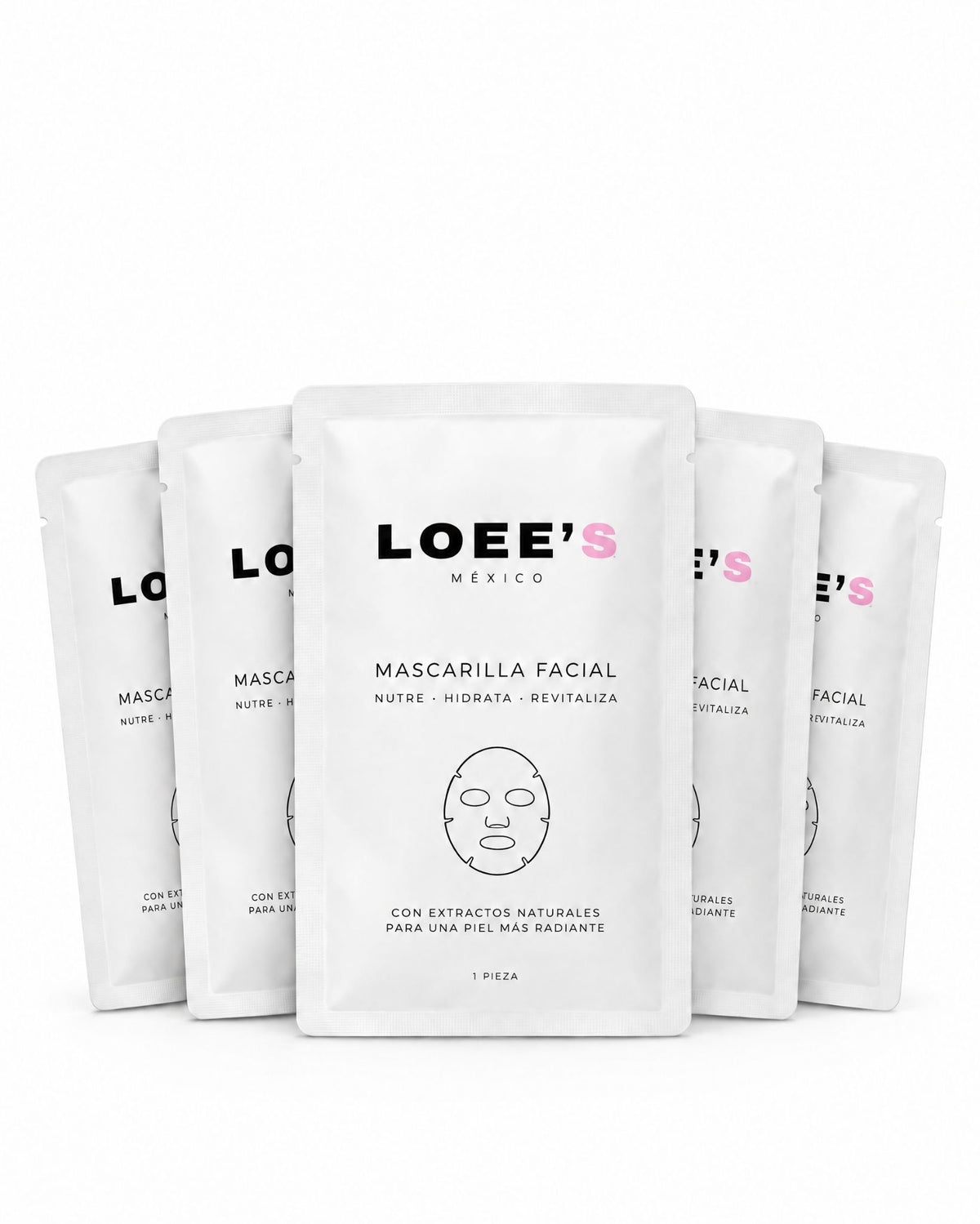 Pack de 5 Mascarillas Faciales